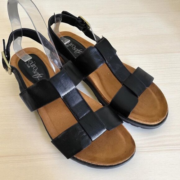Eurosoft by Sofft Women's Slingback Lani Sandals Black US Size 8M - Picture 1 of 10